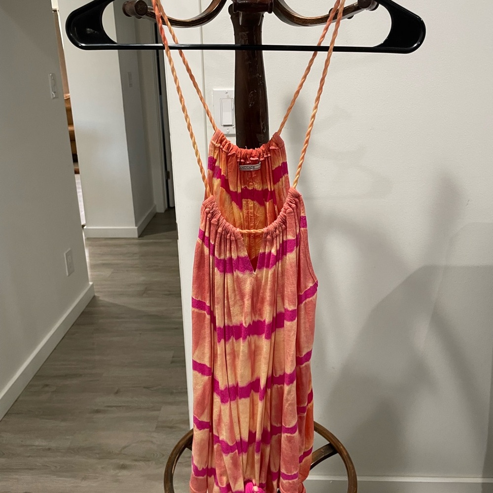 Vibrant Pink and Orange Tank Top